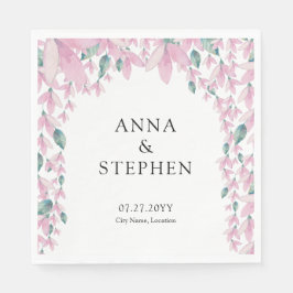 Charmantes Pink Wisteria Serviette