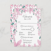 Charmantes Pink Wisteria UAWG RSVP Karte (Vorne/Hinten)