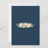 Charmantes Rosa Blume Probe Abendessen Einladung (Rückseite)