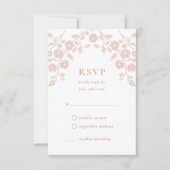 Charmantes Rosa FolkloreBlume Einfache Blütenprach RSVP Karte (Vorderseite)