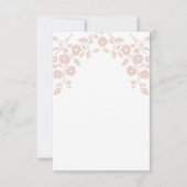 Charmantes Rosa FolkloreBlume Einfache Blütenprach RSVP Karte (Rückseite)