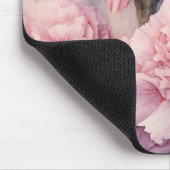 Charmantes Rosa Gemälde Wasserfarben Kunst Mousepad (Ecke)