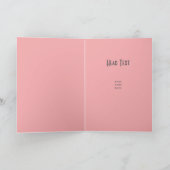 Charmantes rosa Schaufenster mit Vintagem Moped Einladung (Innenseite)