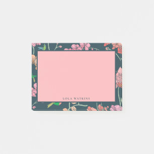 Charmantes rosa und pfirsichfarbenes Muster Post-it Klebezettel
