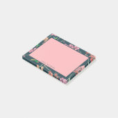 Charmantes rosa und pfirsichfarbenes Muster Post-it Klebezettel (angewinkelt)