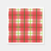 Charmantes rustikales Rotes Grün Kariertes Party Serviette (Vorderseite)