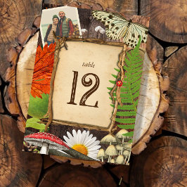 Charmantes rustikales Waldland Natur Inspiriertes Tischnummer