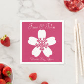 Charmantes Sakura in Raspberry Napkins Serviette (Beispiel)