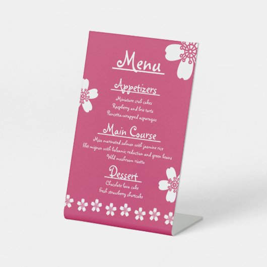 Charmantes Sakura in Raspberry Schild (Vorderseite)