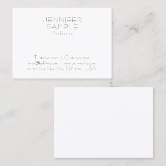 Charmantes sauberes Design Beruflich Modernes, Sch Visitenkarte (Vorne/Hinten)