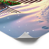 Charmantes, schneesicheres Weihnachtsdorf Poster (Ecke)