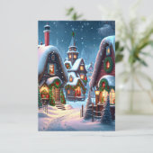 Charmantes schneeweihnachtliches Open House Einladung (Stehend Vorderseite)