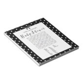 Charmantes Schwarz-weißes Baby Duschwort finden Notizblock (angewinkelt)