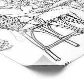 Charmantes Schwarz-weißes Paris Fotodruck (Ecke)