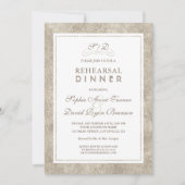 Charmantes Silver Border Probe Dinner Einladung (Vorderseite)