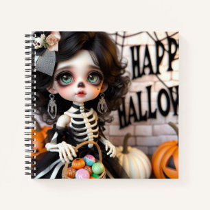 Charmantes Skelett von Natasha Us Notizblock