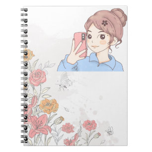 Charmantes Spiral-Notebook für Mädchen: Notizblock