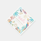 Charmantes tropisches Thema Geburtstag Serviette (Ecke)