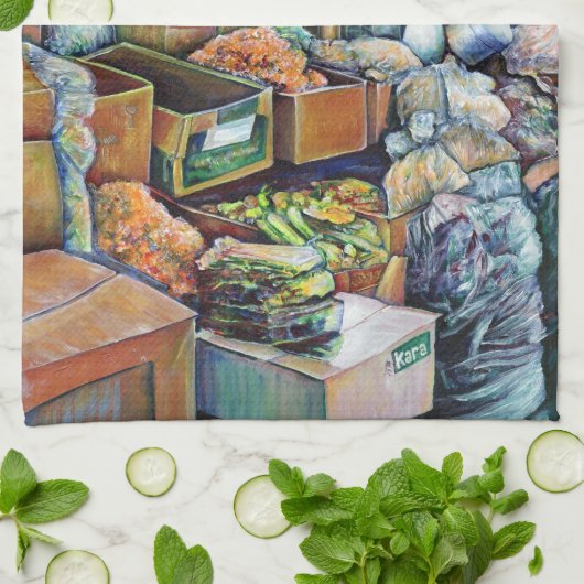 Charmantes Versprechen des schönen Tekka-Zentrums, Küchentuch (Gefaltet)