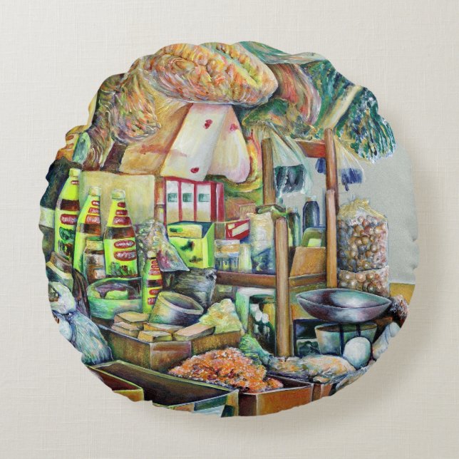 Charmantes Versprechen des schönen Tekka-Zentrums, Rundes Kissen (Vorderseite)