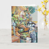 Charmantes Versprechen eines schönen Tekka-Zentrum Karte (Gelbe Blume)