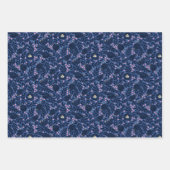 Charmantes, Viktorianisch inspiriert Blau und Rosa Geschenkpapier Set (Vorderseite 2)