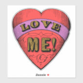 Charmantes Vintages Herz Abzeichen Aufkleber - Lie (Blatt)