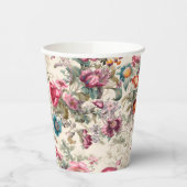 Charmantes Vintages Inspiriertes Sommerfloral Pappbecher (Links)