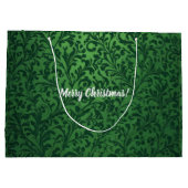 Charmantes Vintages Viktorianisches Blumengrün Große Geschenktüte (Rückseite)