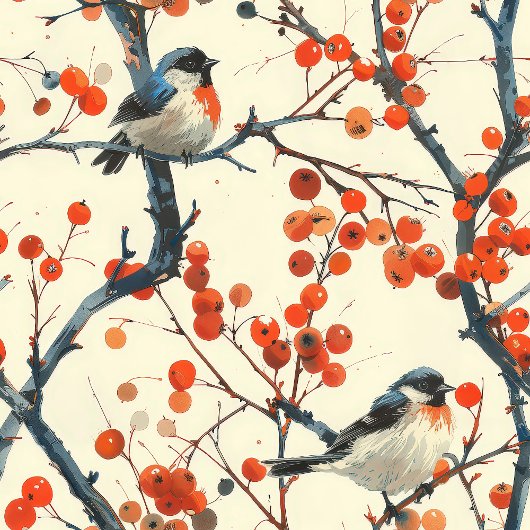 Charmantes Vogelschwarz mit Herbst-Blume Fleecedecke