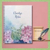 Charmantes Wasserfarben-Blumenmotiv-Notebook Notizblock