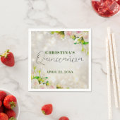 Charmantes Wasserfarben Roses Quinceañera Serviette (Beispiel)