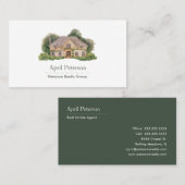 Charmantes Wasserfarbhaus Real Anwesen Agent Broke Visitenkarte (Vorne/Hinten)