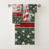 Charmantes Watercolor Santa Claus Badetuch Set (Insitu)