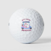 Charmantes Weibliches Golf Cart Beste Mama Monogra Golfball (Vorderseite)