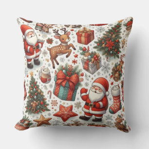 Charmantes Weihnachtsfest Fabric Kissen