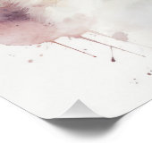 Charmantes weißes Sapsali Dog Aquarellbild Poster (Ecke)