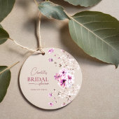 Charmantes Wildblume Ruby Rose Brautparty Geschenkanhänger