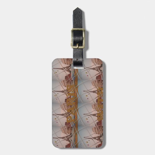 Charme aus Paris mit Liebe J'aime Paris Design Gepäckanhänger (Vorderseite vertikal)