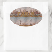 Charme aus Paris mit Liebe J'aime Paris Design Ovaler Aufkleber (Tasche)