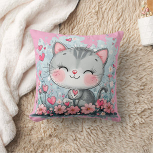 Charme Chibi Cat Decorative Kissenflora Kissen