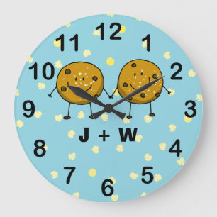 Charme Cookie Couple Custom Große Wanduhr