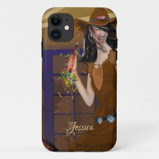 Charme Dancing Cowgirl Telefonabdeckung Case-Mate iPhone Hülle (Rückseite)