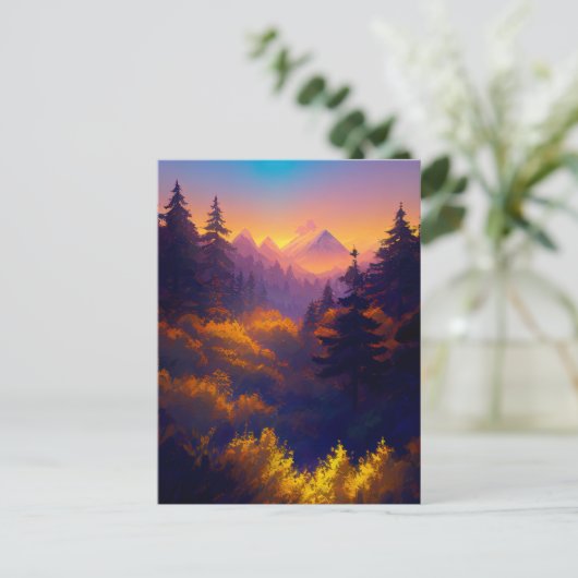 Charme des Abends Postkarte (Stehend Vorderseite)