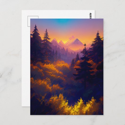 Charme des Abends Postkarte (Vorne/Hinten)