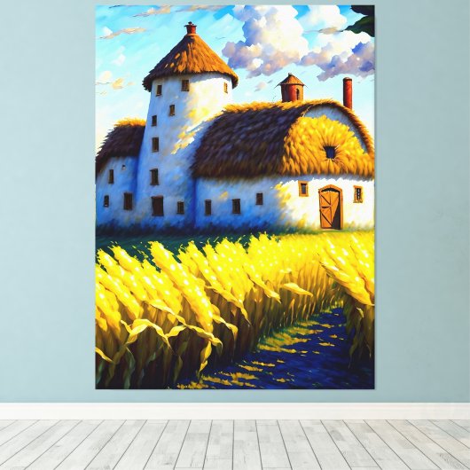 Charme des einfachen Lebens Leinwanddruck (Insitu (Holzboden))