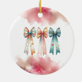 Charme Gemusterte Nachlaufbögen Keramik Ornament (Hinten)