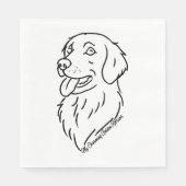 Charme Golden Retriever Serviette (Vorderseite)