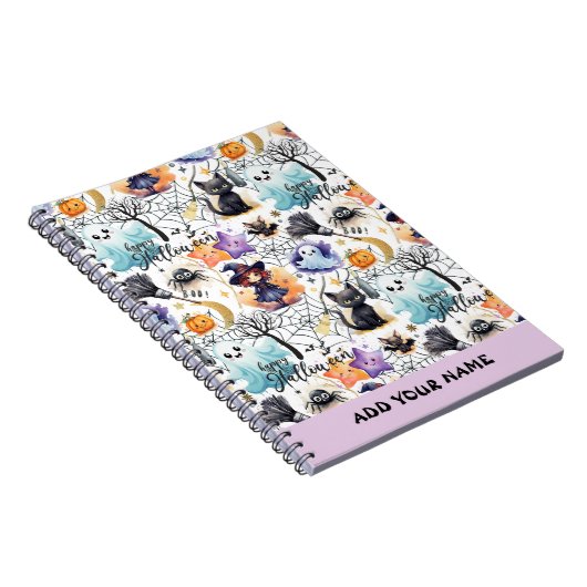 Charme Halloween-MusterNotebook Notizblock (Rechte Seite)