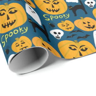 Charme Halloween Pumpkins Spooky Ghost Geschenkpapier